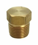 JMF 3/8 in. Dia. MPT Yellow Brass Hex Head Plug (Pack of 5)