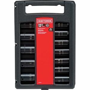 Craftsman 1-1-16 in. X 1/2 in. drive SAE 6 Point Standard Deep Impact Socket 12 pc - Image 3