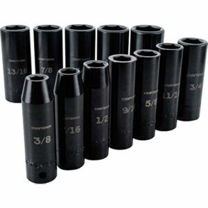 Craftsman 1-1-16 in. X 1/2 in. drive SAE 6 Point Standard Deep Impact Socket 12 pc