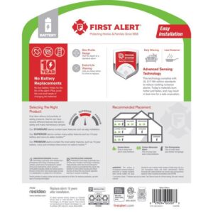 First Alert Slim Battery-Powered Photoelectric Smoke & Carbon Monoxide Detector - Image 2