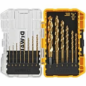 DeWalt Pilot Point Titanium Drill Bit Set Straight Shank 14 pc DW1354