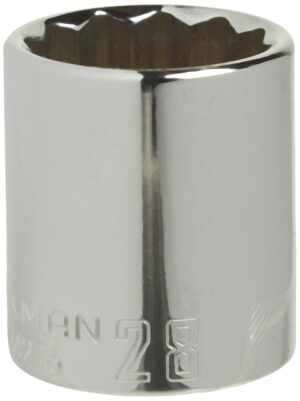 Craftsman 28 mm X 1/2 in. drive Metric 12 Point Standard Socket