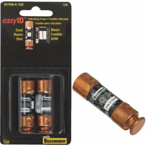 Bussmann EasyID 15 amps Dual Element Time Delay Fuse 2 pk BP/FRN-R-15ID