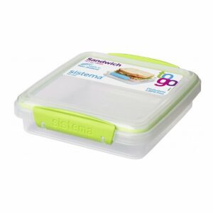Sistema 15.2 oz Clear Sandwich Box (Colors May Vary)