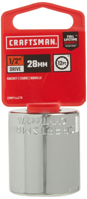 Craftsman 28 mm X 1/2 in. drive Metric 12 Point Standard Socket - Image 2