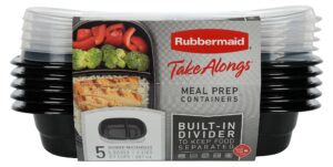 Rubbermaid Take Alongs 3.7 cups Black Food Container and Lid 5 pk