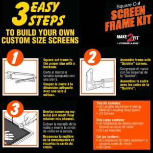 Prime-Line White Aluminum 5/16 in. W X 3/4 in. L Screen Frame Kit - Image 2