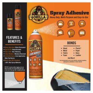 Gorilla Heavy Duty Super Strength Spray Adhesive 14 oz - Image 2