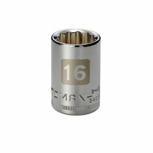 Craftsman 16mm Easy-To-Read Standard Socket 1/2 Drive 12-Point 34068 USA
