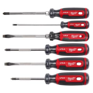 Milwaukee Phillips & Slotted Made In USA Screwdriver Set 6 pc MT200-6