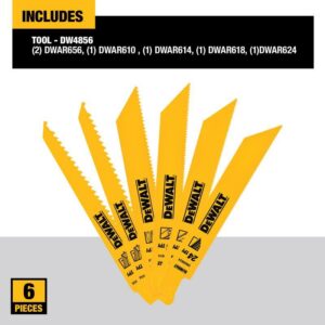 DeWalt Bi-Metal Reciprocating Saw Blade Set Multi TPI 6 pk DW4856 - Image 2