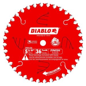 Diablo 5-3/8 in. D X 10 mm TiCo Hi-Density Carbide Trim Saw Blade 36 teeth