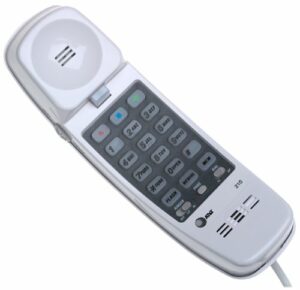 AT&T 210 Basic Trimline Corded Phone  No AC Power Required, Wall-Mountable White - Image 2