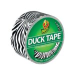 Duck 1.88 in. W X 10 yd L Black/White Zig-Zag Zebra Duct Tape 1398132