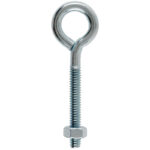 Hampton 1/4 in. X 3 in. L Zinc-Plated Steel Eyebolt (Pack of 10)