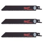 Milwaukee SAWZALL 6 in. Carbide Grit Carbide-Grit Reciprocating Blade  3 pk