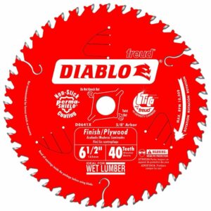 Diablo 6-1/2 in. D X 5/8 in. Hi-Density Carbide Finishing Saw Blade 40 teeth