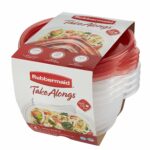 Rubbermaid TakeAlongs 3.2 cups Clear Food Storage Container 4 pk