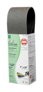 Shopsmith 24 in. L X 3 in. W Ceramic Sanding Belt 80 Grit Medium 4 pc