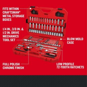 Craftsman 1/4, 3/8 and 1/2 in. drive Metric and SAE 6 and 12 Point Mechanic's Tool Set 135 pc - Image 2