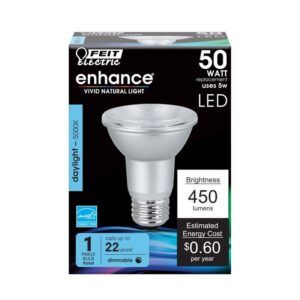 Feit Enhance PAR20 E26 (Medium) LED Bulb Daylight 50 Watt Equivalence