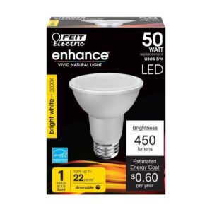 Feit PAR20 E26 (Medium) LED Bulb Bright White 50 Watt Equivalence