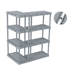 Gracious Living 48 in. H X 24 in. W X 12 in. D Plastic 4-Tier Shelving Unit - Image 2
