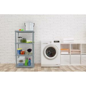 Gracious Living 48 in. H X 24 in. W X 12 in. D Plastic 4-Tier Shelving Unit - Image 4
