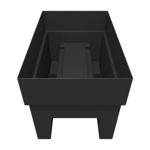 Bloem Finley 9.5 in. H X 11.74 in. W X 24 in. D Plastic Deck Rail Planter Black - Image 2