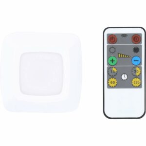 Westek Manual Battery Powered Puck Light LED Remote Control Light 2-Pack