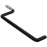 Crawford 7 in. L Vinyl Coated Black Steel Large Ladder Hook 50 lb. Capacity