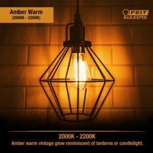Feit A19 E26 (Medium) LED Bulb Amber Soft White 60 Watt Equivalence - Image 4