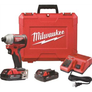 Milwaukee M18 1/4" Cordless Brushless Compact Impact Driver Kit Battery & Charger