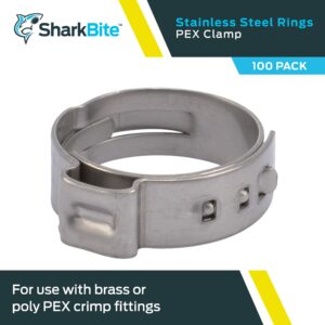 SharkBite 3/4 in. PEX X 3/4 in. D PEX Stainless Steel Clamp Rings 100-Pack - Image 2