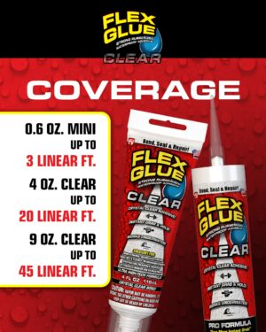 Flex Seal Family of Products Flex Glue Clear Rubberized Waterproof Adhesive 4 oz - Image 7