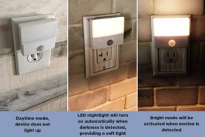 Westek Automatic Plug-in Motion Light LED Night Light w/Sensor - Image 4