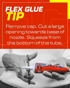 Flex Seal Family of Products Flex Glue Clear Rubberized Waterproof Adhesive 4 oz - Image 9