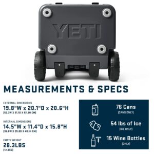 YETI Roadie 48 Charcoal 48 qt Roller Cooler - Image 4
