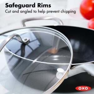 OXO Agility Ceramic Coated Aluminum Pan with Lid 3 qt Black/Silver - Image 4