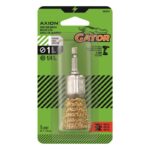 Gator 1 in. Coarse Crimped End Brush Brass Coated Steel 4500 rpm