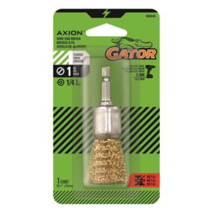 Gator 1 in. Coarse Crimped End Brush Brass Coated Steel 4500 rpm
