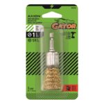 Gator 1 in. Fine Crimped End Brush Brass Coated Steel 4500 rpm