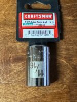 Craftsman 11/16 in. X 1/2 in. drive SAE 12 Point Shallow Socket 934046 USA!