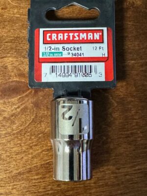 Craftsman 1/2 in. X 1/2 in. drive SAE 12 Point Standard Shallow Socket USA
