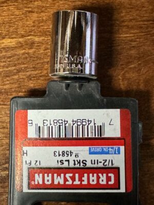 Craftsman 1/2 in. X 1/4 in. drive SAE 12 Point Standard Socket USA - Image 2