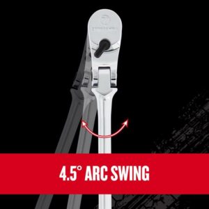 Craftsman V-Series 1/4 in. drive Comfort Grip Long Flex Head Ratchet 80 teeth - Image 4