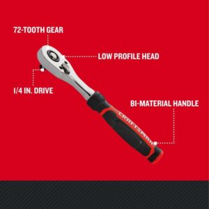 Craftsman Low Profile 1/4 in. drive Ratchet 72 teeth - Image 2
