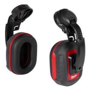 Milwaukee Bolt 24 dB PPE Ear Muffs Black/Red