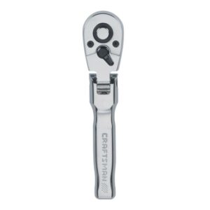 Craftsman 3/8 in. drive Metric and SAE Flex Head Stubby Ratchet 72 teeth - Image 2