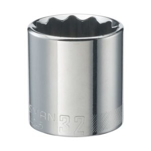 Craftsman 32 mm X 1/2 in. drive Metric 12 Point Standard Shallow Socket